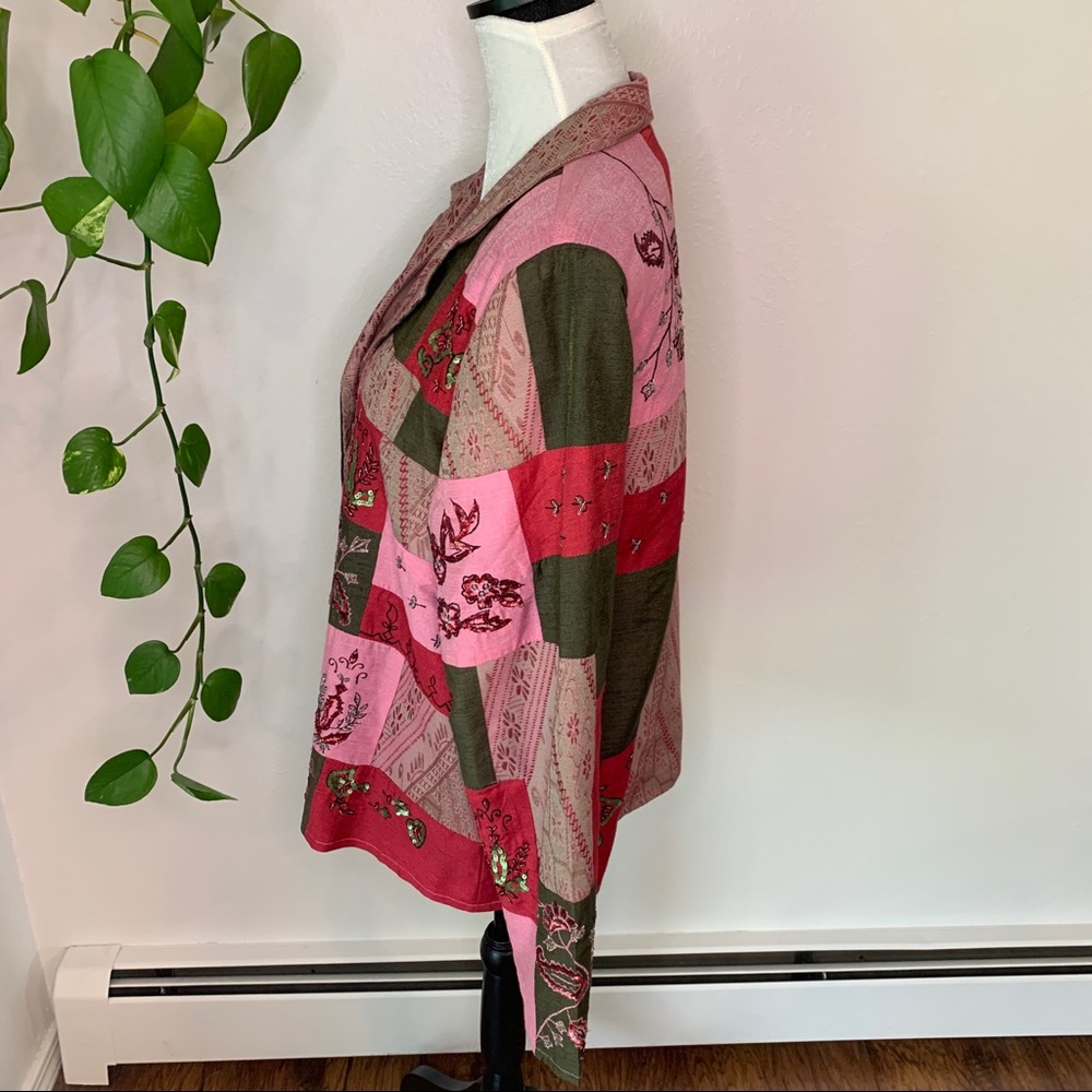 Alex Kim Vintage Patchwork Blazer. - image 3